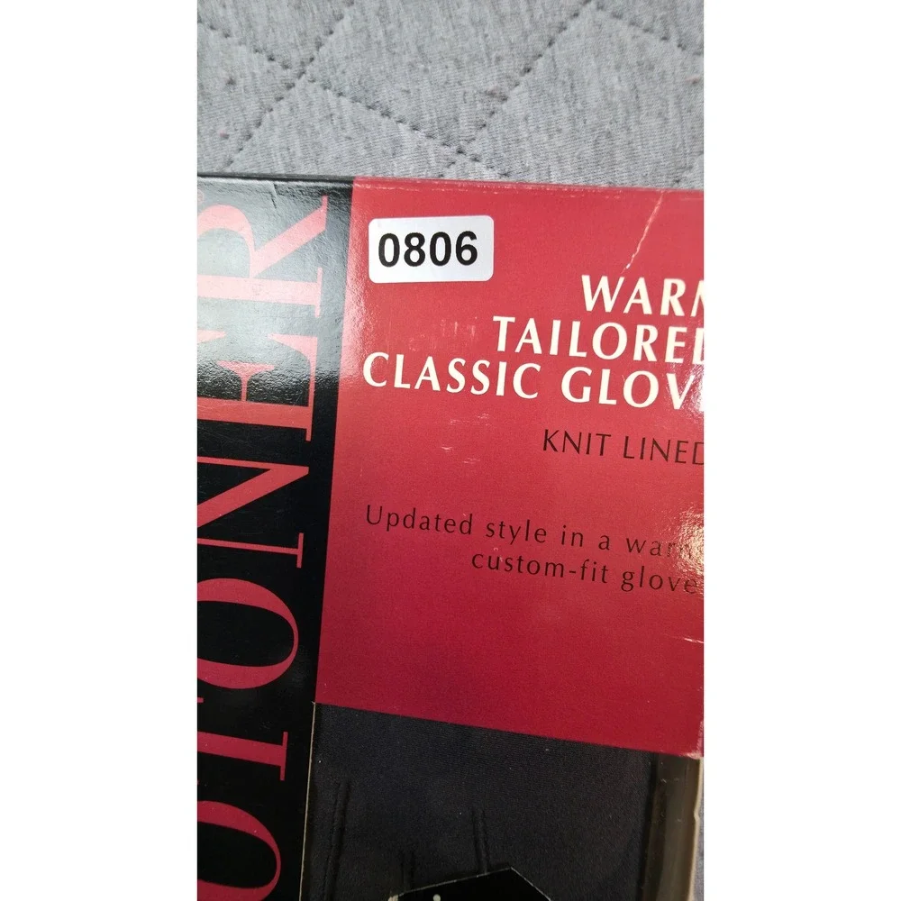 Isotoner Classic Gloves Women One Size Navy Blue Knit Lined New